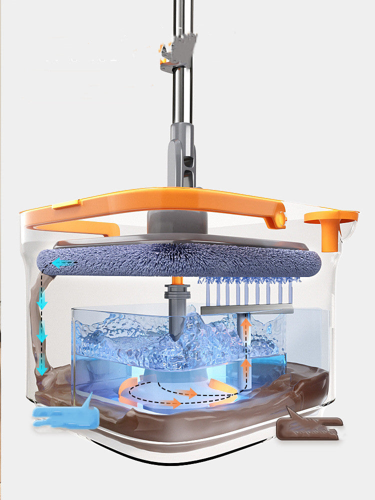 Hands-free Lazy Rotary Mop Household One Mop Clean Flat